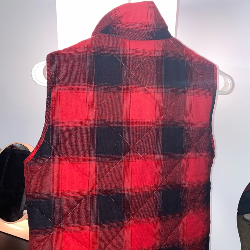 Red and Black puffy vest